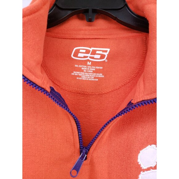 Clemson Tigers Half Zip Pullover Men's Size Medium Orange - Picture 4 of 7